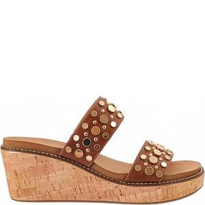 NEW CORKYS FOOTWEAR women's bad habit wedge sandal in bourbon